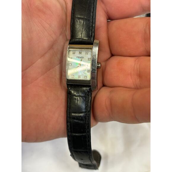 Fendi 078-7000L-294 Silver Tone white MOP Diamond Dial Womens Watch! main image 9